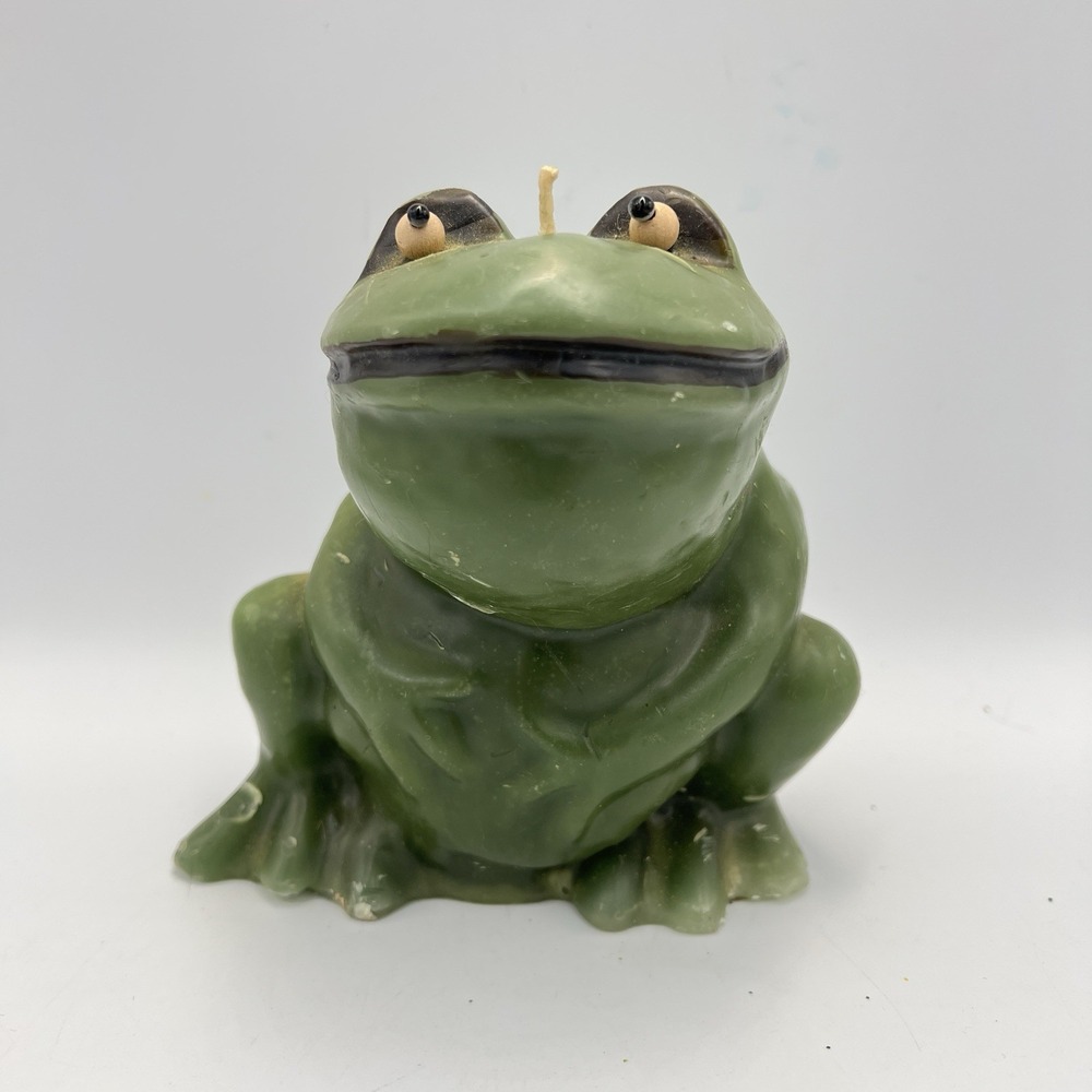 Vintage Cartoon Frog Candle 5-1/2"‎ Unburned